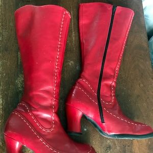 RARE red Fluevog Choice Vanny Boots